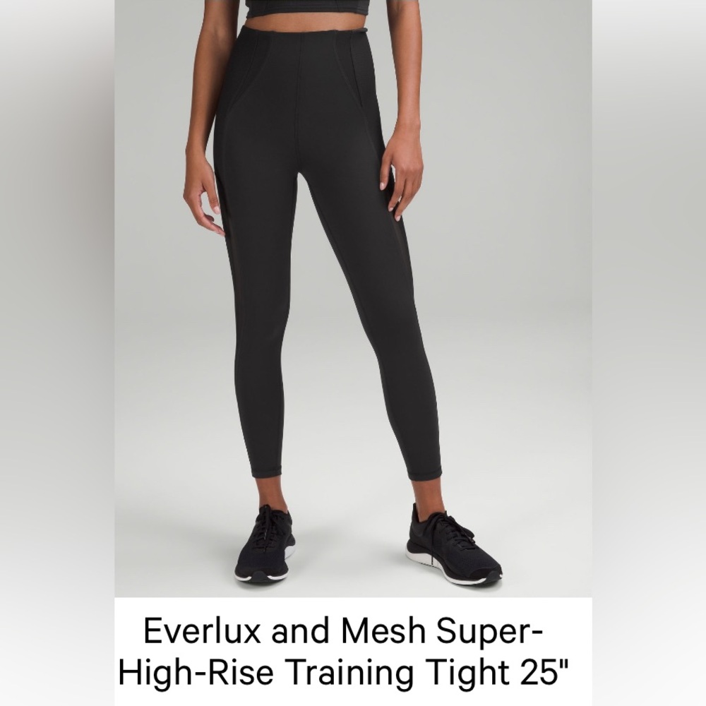 Lululemon Everlux and Mesh Super-High Rise Training Tight 25”